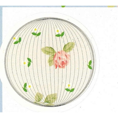 Round Flower Print Paper Interior Lantern