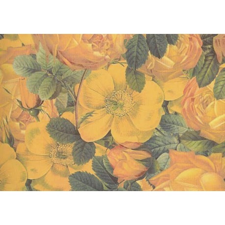 Grafiche Tassotti Decorative Paper - Yellow Roses - 70cm x 100cm