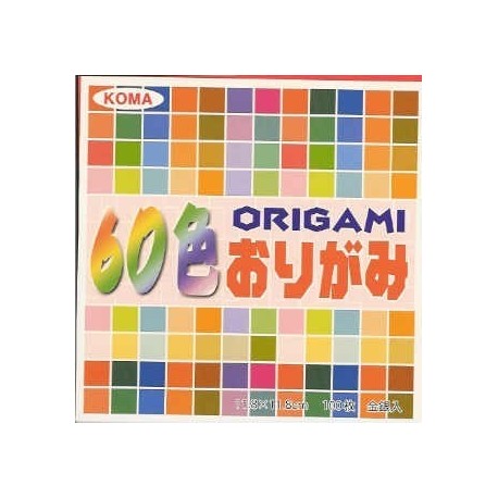 Origami Paper 60 Colors - 118 mm - 100 sheets