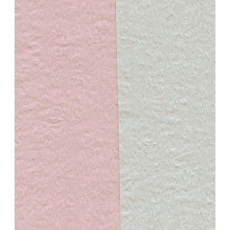 Crepe Paper Double Sided Pink and White - 150 mm - 12 sheets