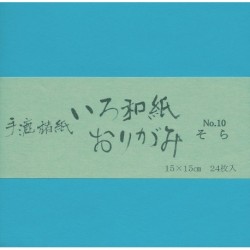 Origami Paper Mino Sky Blue Washi - 150 mm - 24 sheets