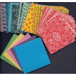 Origami Paper Washi Prints and Plain - 080 mm - 200 sheets