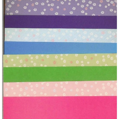 Origami Paper Double Sided Flower Print - 150 mm - 28 sheets
