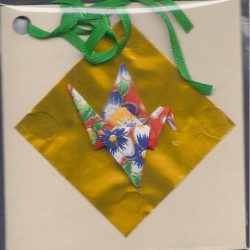 Gift Tag With Origami Crane