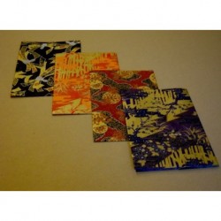 Origami Paper Yuzen Print Washi - 255 mm - 4 sheets