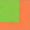 Origami Paper Double Sided Lime Green and Orange - 150 mm - 25 sheets