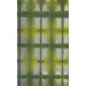 Handmade Kozo Mulberry Paper With Itajime Print - Green and Yellow