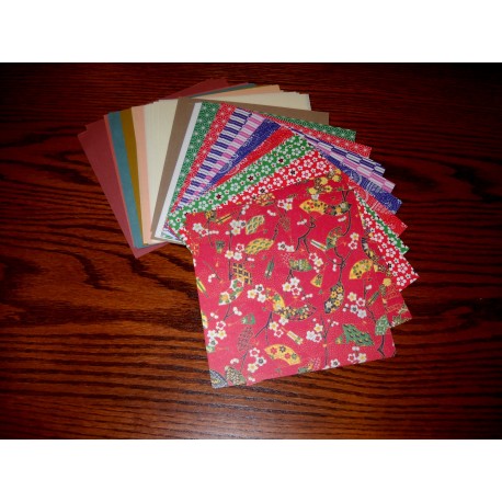 Origami Paper Mixed Types of Washi - 150 mm - 100 sheets