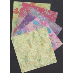 Origami Paper Gold Sparkle Washi - 150 mm -  5 sheets