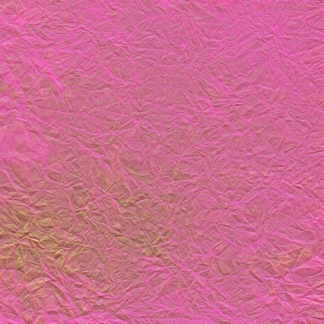 Mulberry Paper - Wrinkle Fancy Dark Pink  With Gold Brush