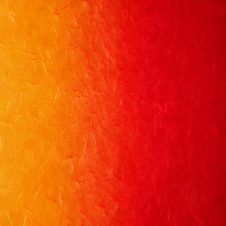 Mulberry Paper - Three Tone Colors  Orange Red