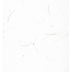 Mulberry Paper - White With Silver Strands And Silver Specks