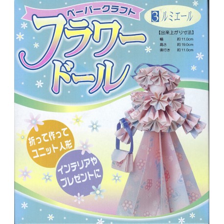 Origami Paper Craft Flower Doll Kit -  Lumiere
