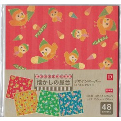 Origami Paper With Cute Print - 150 mm - 48 sheets