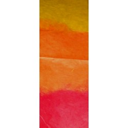 Mulberry Paper - Three Tone Colors  Yellow, Orange and Red
