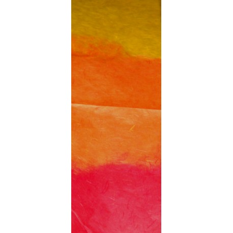 Mulberry Paper - Three Tone Colors  Yellow, Orange and Red