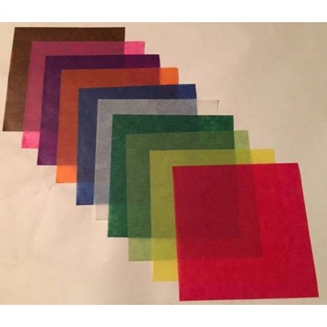 Glassine Paper - AKA Kite Paper - Mixed Colors - 200 mm - 100 sheets