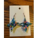Handmade Washi Origami Earrings With Niobium Settings
