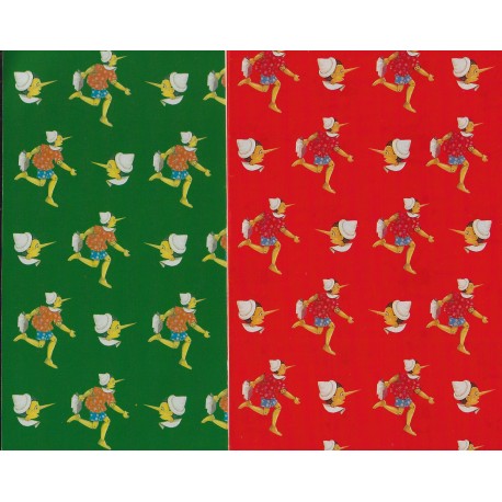 Glossy Pinnocchio Green and Red Origami Paper - 12 sheets - 150mm - Disc