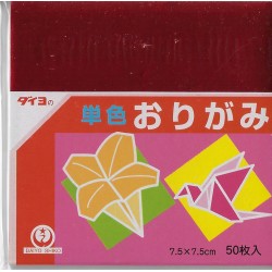 Origami Paper Red Foil - 075 mm - 50 sheets