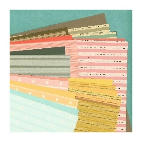 Origami Paper Double Sided Stripe Print  - 150 mm - 24 sheets