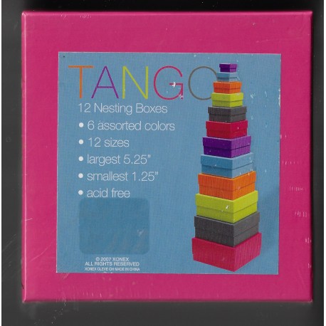 12 Stacking Boxes With Matching Coloired Lids