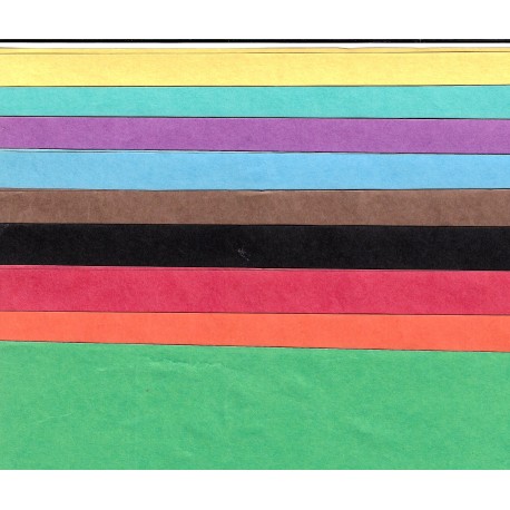 Kraft Paper - Nine Colors - Same Color Both Sides - 300mm - 18 sheets