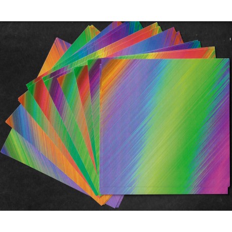 Bright Rainbow Pattern Paper - Seven Patterns - 46 sheets