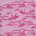 Origami Paper Pink Washi With Cranes - 075 mm - 100 sheets