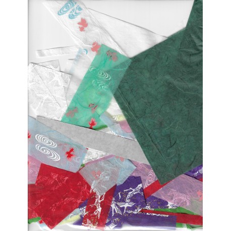 Unryu or Mulberry Paper End Pieces - ~50 pieces