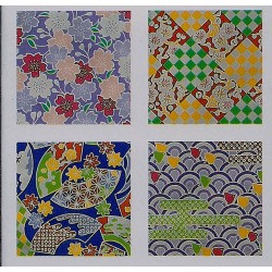Four Foil Chiyogami Prints - 150mm - 12 sheets