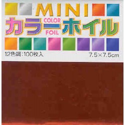 Mini Color Foil - 12 colors - 100 sheets - 75mm