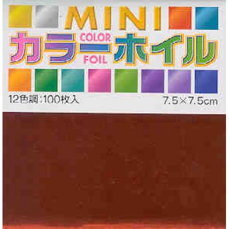 Mini Color Foil - 12 colors - 100 sheets - 75mm