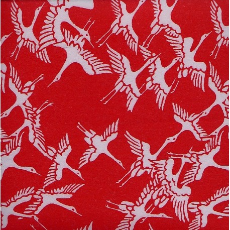 Origami Crane Print Washi Paper - 75mm - 100 sheets
