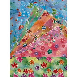 Cute Washi Aya No Chiyogami Paper, 150mm - 24 sheets