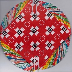 30 Different Folk Designs of Washi Paper - 80mm - 30 sheets