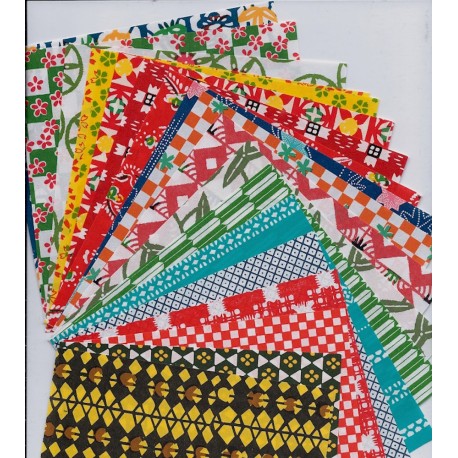 30 Different Folk Designs of Washi Paper - 80mm - 30 sheets
