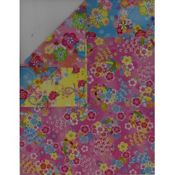 Double Sided Cherry Blossom Chiyogami Print - 150mm  - 28 sheets