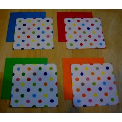 Double-Sided Dot Origami Paper - 75mm - 100 sheets