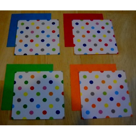 Double-Sided Dot Origami Paper - 75mm - 100 sheets