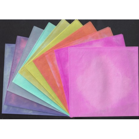 Beautiful Handmade Dyed Washi Papers - 150mm - 20 sheets