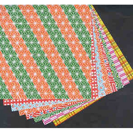 Eight Patterns of Chiyogami Paper - 150mm - 24 sheets