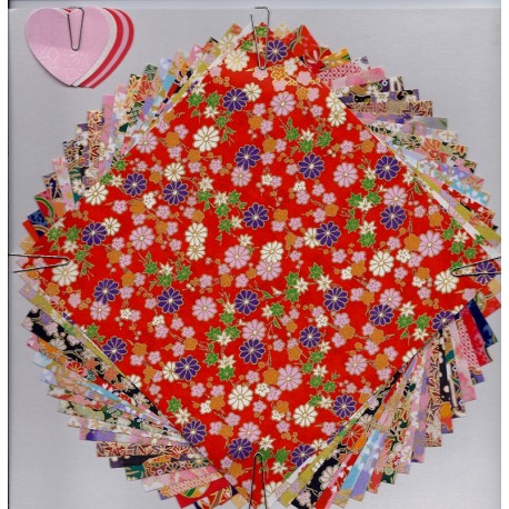 20 Beautiful Mixed Patterns of Washi Paper with Punch Outs - 150mm