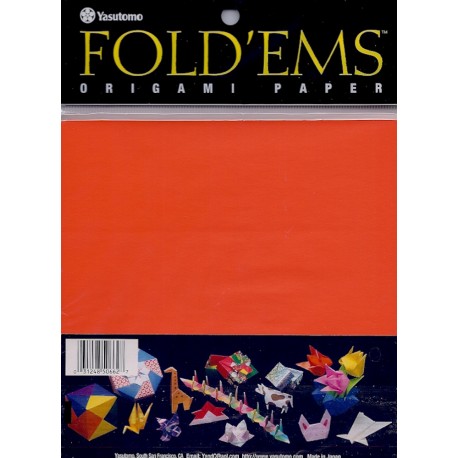 Orange Fold'ems Origami Paper - 150mm - 50 sheets