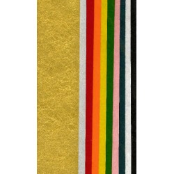 10 Mixed Colors of Momigami Washi - 220mm x 30mm